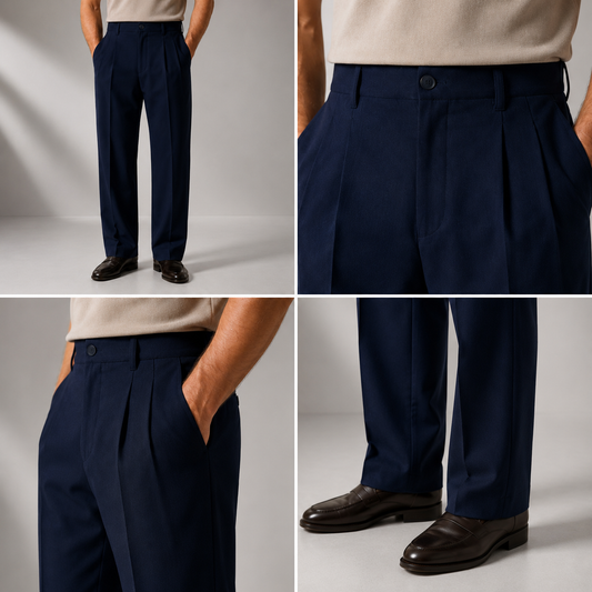 Classic Trousers Navy Blue